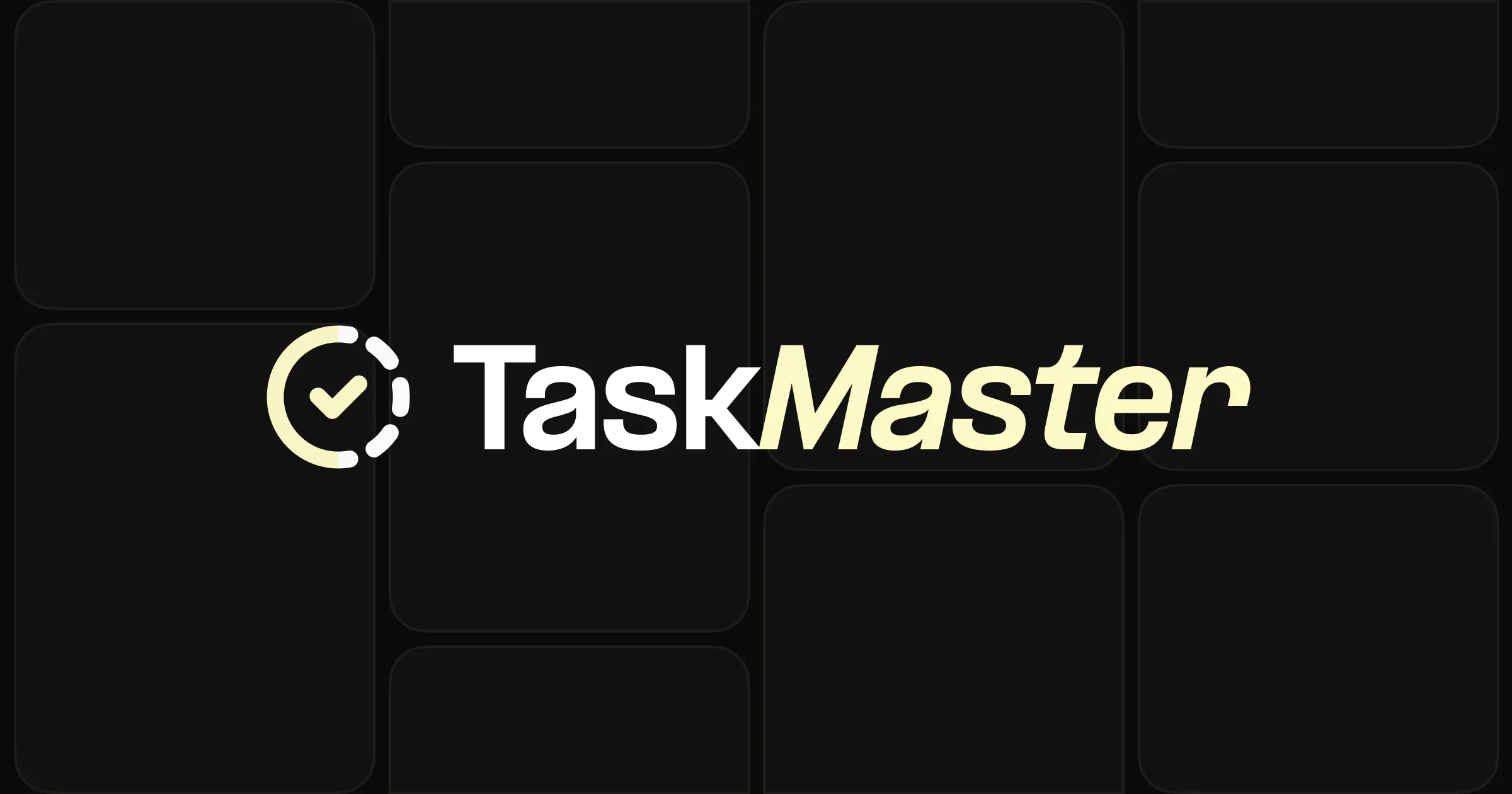 Banner for Task Master's website